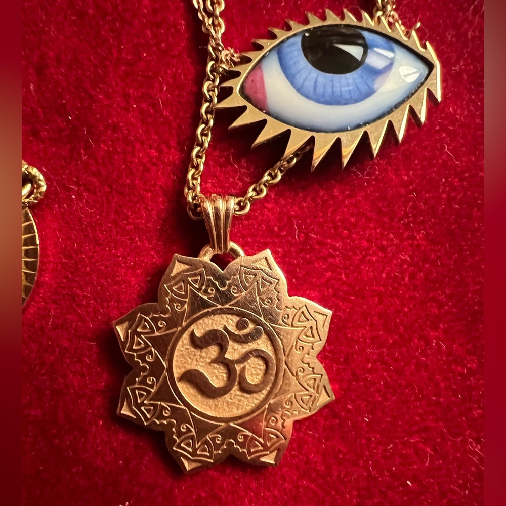 14K ROSE Gold Om Mandala Chakra Pendant Thick HEAVY 6.2 Grams Pratt Daddy?